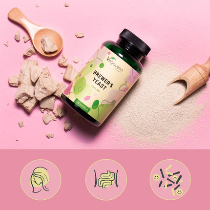 Brewers Yeast 2500 mg | With biotin for healthy skin, hair, and nails | 100% natural, no additives | Laboratory-tested | Made in Germany | 120 high-dose capsules | Vegan | Vegavero®