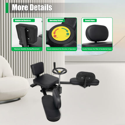 chennnls leg spreader for stretching the adductors up to 180° with rotating crank for mechanical legs, leg stretcher for ballet legs, martial arts and fitness