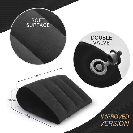Aorgasms Sex Lumbar Pillow Sex Pillow - Inflatable Wedge Pillow Love Pillow for Sex Positions Sex Game for More Fun Bed Wedges Sex Furniture Erotic Ramp Sex Toys for Couples, Men, Women (Black)