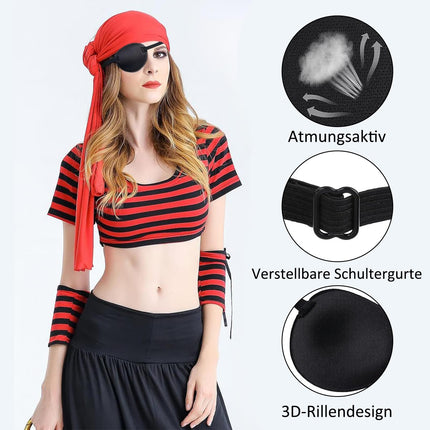 Diffaxy 2 Pack Eye Patch for Adults, Single Eye Mask with Adjustable Buckle, Concave 3D Design, Pirate Eye Patch for Amblyopia, Strabismus Left and Right Eye