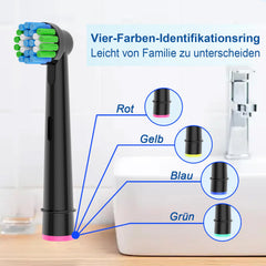 16 pieces brush heads compatible with Oral B brush heads, professional brush heads suitable for Oral B electric toothbrushes, 8 white and 8 black.