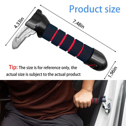 ZYEKIU Car Exit Aid, Ergonomic Car Entry Aid Handle, Portable Car Assistant Support Handle for Getting in and Out of the Bus, Grab Handles for Seniors (Red)