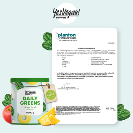 Daily Greens Superfood Powder (300 grams) Alternative to Athletic Greens | Vitamins, minerals, vegan protein and fiber | Smoothie