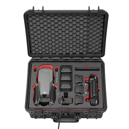 TomCase Travel Edition Case for DJI Mavic 3 / Mavic 3 Pro / Mavic 3 Classic, DJI RC / RC Pro Controller &amp; many accessories - Battery charging in the case, waterproof outdoor case IP67 (black-red)