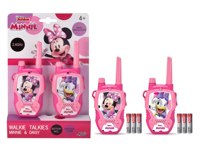 Jada Toys Disney Walkie Talkie (2 pieces) for children ages 6 and up - Toy radios with Minnie Mouse &amp; Daisy Duck (pink/rose), 2.4 GHz, up to 100 m range, with noise cancellation