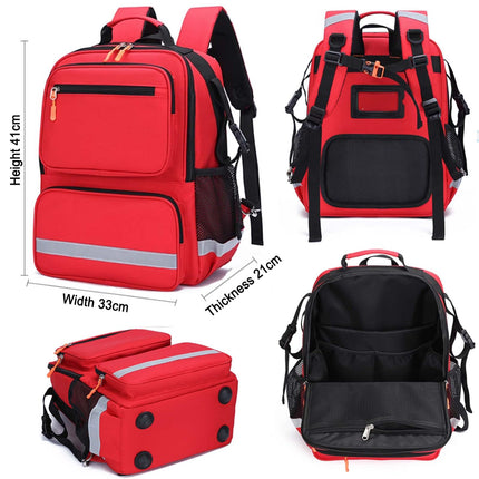 Wheelchair Backpack, Wheelchair Bag Behind the Seat, Large Capacity Wheelchair Accessory - Wheelchair Bag Behind the Seat - With Reflective Strip for Medication Storage - Bag Only (C) (Blue)