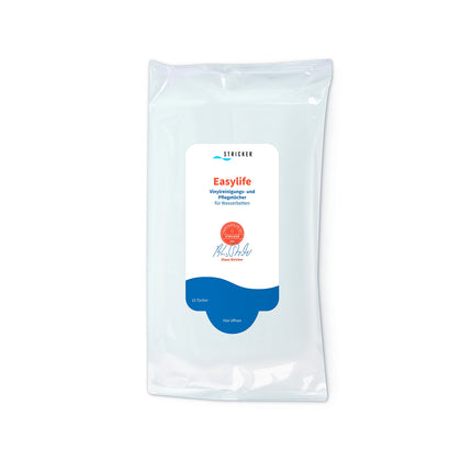 Easylife 15 pieces waterbed care wipes vinyl cleaning wipes from Stricker