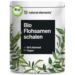 Organic psyllium husks – 500g bag – 99+% purity, certified organic, vegan – low-carb, high in fiber, gluten-free – no unnecessary additives, laboratory-tested quality