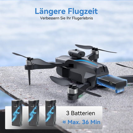 HYTOBP M°max Drone with 1080P Camera for Adults, Drones for Kids Brushless Motor, RC Drone, 3 Batteries, 5G WiFi, Altitude Hold, One-Button Takeoff/Landing, Headless Mode, 3D Flip
