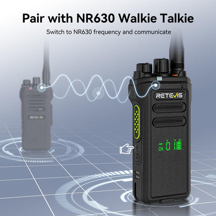 Retevis NR30D Long Range Walkie Talkies, DMR Two-Way Radios, Next-Gen Noise Cancellation, IP67, 2800 mAh, Compatible with Moto AES256 for Hotels (Black, 3 Pack)