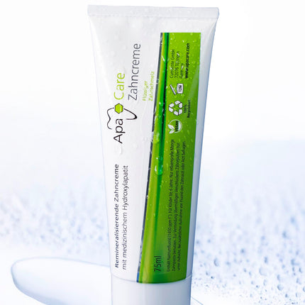ApaCare Remineralizing Toothpaste with Liquid Enamel | Strengthens, smoothes, and whitens teeth | For sensitive teeth | 3 x 75 ml