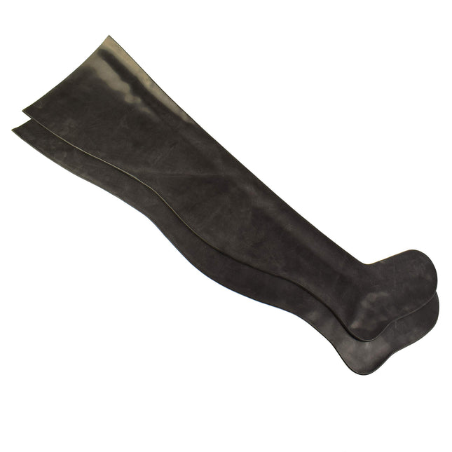 Rubberfashion Latex Stockings Long - Sexy Overknee Thigh High Socks for Women and Men Black 0.4mm XL