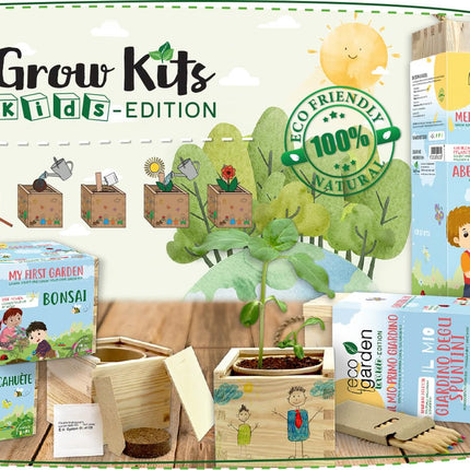 Feel Green ecobox Kids Edition Peanut, Sustainable Gift Idea (100% Eco Friendly), Grow Your Own/Growing Kit, Made in Austria
