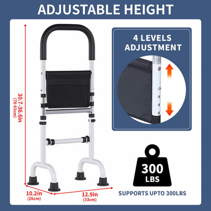 VexNook Standing Aid for Seniors - 6 Height-Adjustable Supports, Robust Steel Construction with Anti-Slip Feet, Load Capacity up to 300 lbs, Ideal for More Safety and Comfort When Standing Up