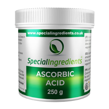 Ascorbic acid, 250 g, premium quality, vegan, GMO-free, gluten-free
