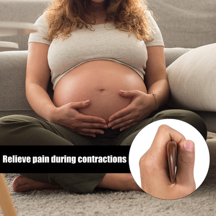 Wooden labor comb, birth comb sandalwood natural birth comb labor and delivery tools pregnancy gift for pregnant women with fabric bag