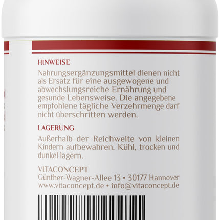 Hyaluronic acid I 120 capsules I 400 mg per capsule I high dosage I vegan I laboratory tested I hyaluronic acid 500-700 kDa I VITACONCEPT®
