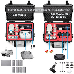 LEKUFEE Waterproof Case for DJI Mini 4K, DJI Mini 2 SE, DJI Mini 2 Combo or DJI Mini SE, DJI Mavic Mini (Case Only)