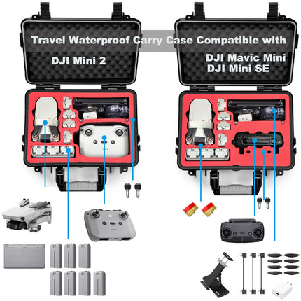 LEKUFEE Waterproof Case for DJI Mini 4K, DJI Mini 2 SE, DJI Mini 2 Combo or DJI Mini SE, DJI Mavic Mini (Case Only)
