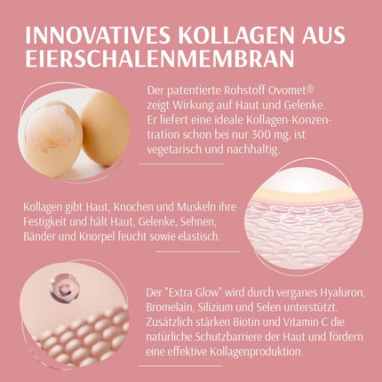 XbyX Collagen Kick 90 g | 45 servings | Vegetarian premium collagen powder from eggshell membrane for skin, hair, bones, muscles, nails, and joints | Type 1, 5, and 10 collagen | From Germany