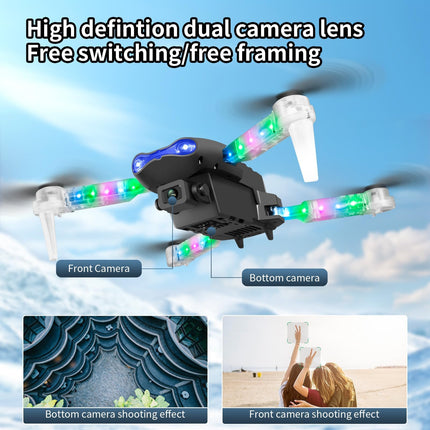 OBEST Drone with 1080P Camera with LED Lights for Kids and Adults, Foldable Quadcopter with WiFi Transmission, One Key Takeoff/Landing, 3D Flips, 2 Batteries, Drone Toy Gifts for Boys Girls