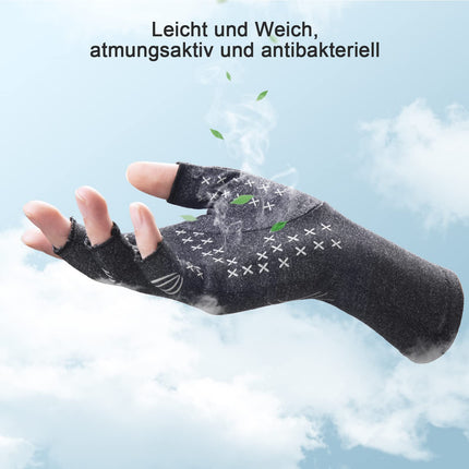 FREETOO Arthritis Gloves, Compression Gloves for Rheumatoid &amp; Osteoarthritis, Arthrosis Gloves, Fingerless Gloves Relieve Pain from Rheumatism, RSI, Carpal Tunnel, Joint Pain M