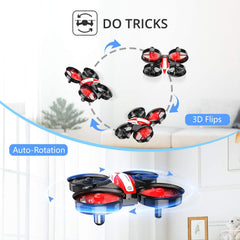 Holy Stone HS210 Kids Mini Drone for Beginners Adults, Indoor Outdoor RC Toy Quadcopter Aircraft for Boys Girls with Auto Hover, 3D Flip, 3 Batteries &amp; Headless Mode, Great