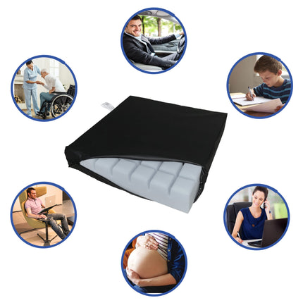 Gar Medical Anti-Decubitus Cushion Slotted HR Foam Waterproof Orthopedic Cushion for Lumbar and Coccyx Pressure Ulcers