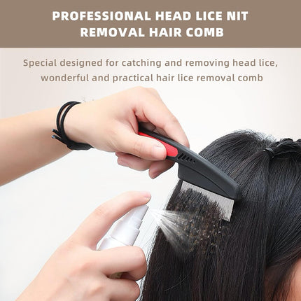 Dandruff comb with metal teeth, stainless steel fine tooth comb head comb comb dandruff comb adult dandruff comb comb against dandruff comb dandruff comb hair anti-dandruff comb