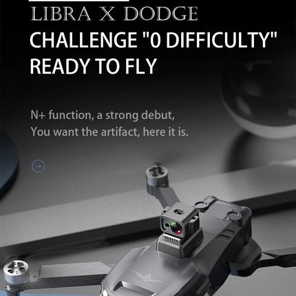 LUXWALLET Libra X Dodge - Obstacle Avoidance Sensor - Drone Quadcopter - 30Km/h - WiFi GPS 1.2KM - 3-Axis Gimbal - Full HD Camera