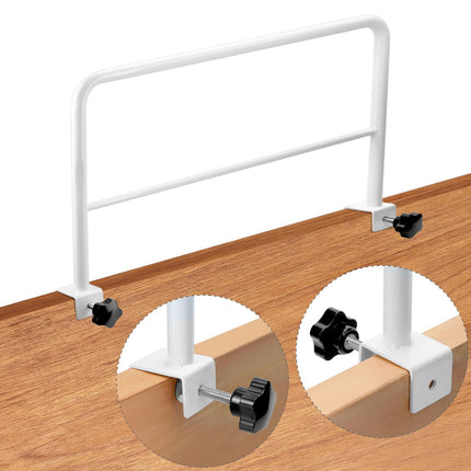 QWORK® Bed Rail, Clip-on Bed Rail for Adults, Fall Prevention at Bed, Durable Carbon Steel