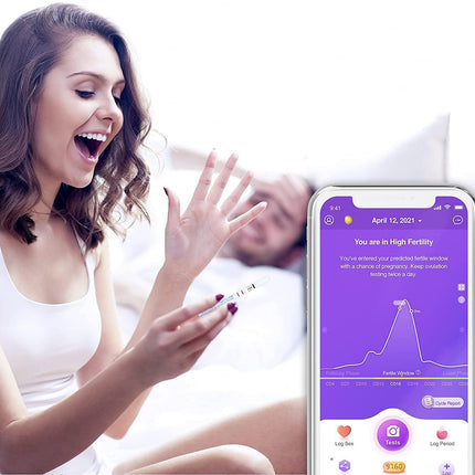 Easy@Home fertility test 50 x ovulation test fertility tests for ovulation – supported by the free Premom Ovulation APP, 50 LH tests