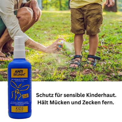 Anti Brumm Kids Sensitive 1x 75 ml I Protection against mosquitoes and ticks I Mosquito spray I For home, travel, tropics I Icaridin I Children from 1 year I Sensitive skin I Value set plus Pharma Perle giveaway