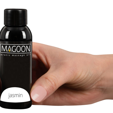 Magoon Jasmine Massage Oil – sensual quality oil for women and men, for smooth sexual pleasure, seductive, skin-friendly, 200 ml