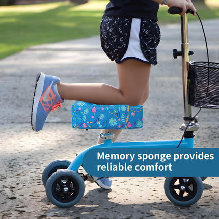 Knee Scooter Pad Cover, Soft and Comfortable Knee Scooter Cushion with Removable 2'' Thick Memory Foam Cushion for Knee Scooter, Knee Scooter Accessory Fits Most Knee Walker Scooters