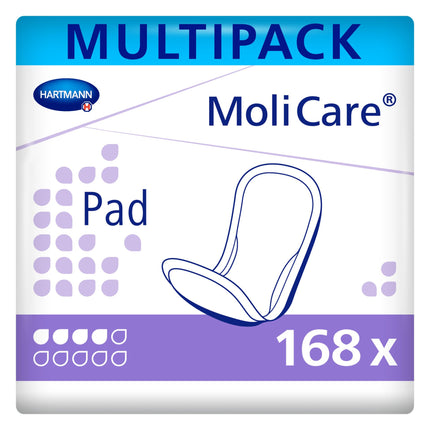 MoliCare Pad 4 Drops: Anatomical pads for mild to moderate bladder weakness, 6x28 pieces