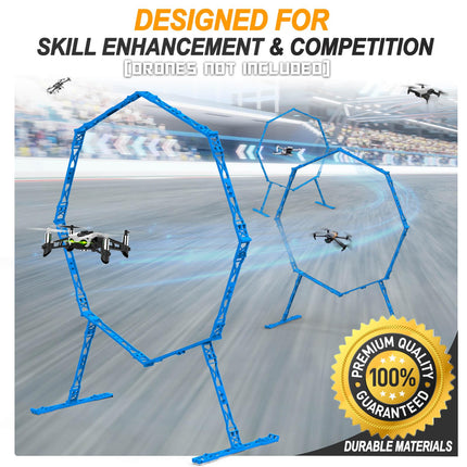 Beria Mini RC Drone Obstacle Avoidance Training Toy for Kids Racing Gates Drone Helicopter Competition Practice Track Accessories Gifts for 3-10 Years Girl Boy Birthday Children's Toys