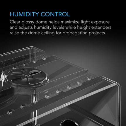AC Infinity Humidity Dome, Germination Kit with Stable Drip Tray, 5 x 8 Cells, Seedling Tray and Ventilated Height Extension Plates, for Seed Starting, Propagation, and Cloning Plants