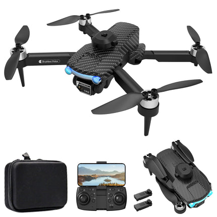 Drone with Camera 4K XT204 Dual 2.4G Brushless Gesture Photography, 6-Axis Gyro, Optical Flow Positioning, 360° Obstacle Detection, Foldable Gift for Adults Children 2 Batteries