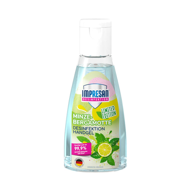 IMPRESAN Disinfectant Hand Gel Mint-Bergamot Limited Edition | Hand disinfectant in a practical travel size | 55 ml