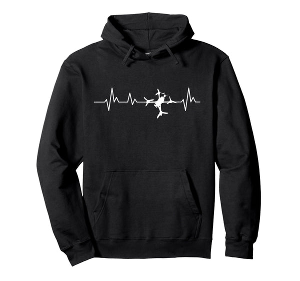 FPV Drone Heartbeat Freestyle and Racing Quadcopter Acro Pullover Hoodie