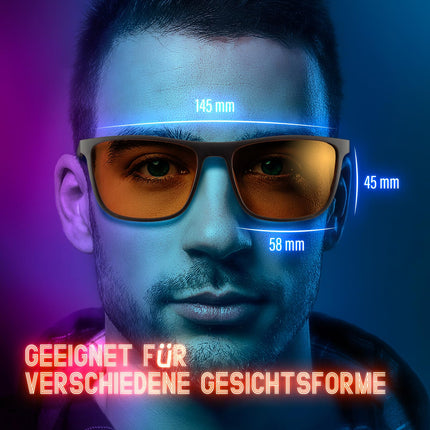 Bloomoak 99% Blue Light Blocking Glasses Gaming Glasses Anti-Glare Anti-Fatigue Suitable for Screens, TVs