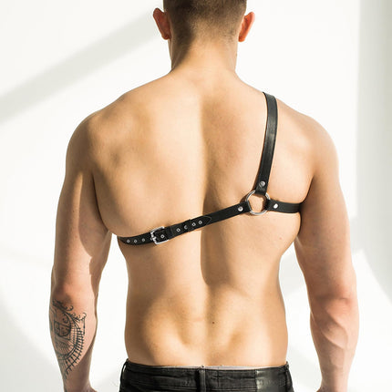 PIIKNUO Harness Men Leather Sexy Underwear for Man Harnesses Leather Adjustable Body Bondage Harness Men Gay Chest Strap Fetish Erotic Harness Men Sexy Chest Harness, for Party Costumes