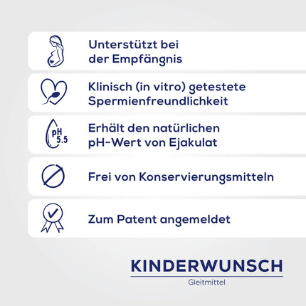 Ritex Kinderwunsch Lubricant – Sperm-friendly lubricant to support natural conception, 8 x 4 ml, optimized viscosity &amp; pH value – Clinically tested, Made in Germany