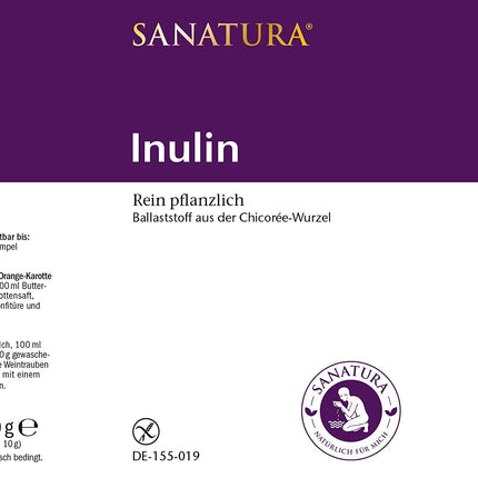 Sanatura Inulin – 250 g Inulin Powder – vegan and gluten-free – Active fiber from chicory root