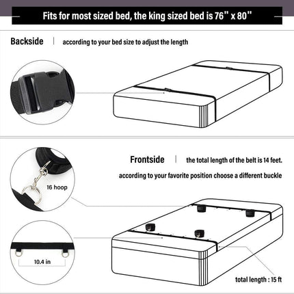 BDSM Sex Bondage Sets, Bed Restraints Handcuffs Blindfold, Hallowa Bondage Set Restraint Rope Extreme Bed Restraints Great for Couples Women Toys