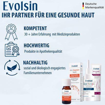 Evolsin® 120ml Lice Shampoo &amp; Lice Comb for adults &amp; children from 6 months – for hair infestation with nits &amp; head lice – lice remedy gentle on the scalp – works in 15 minutes