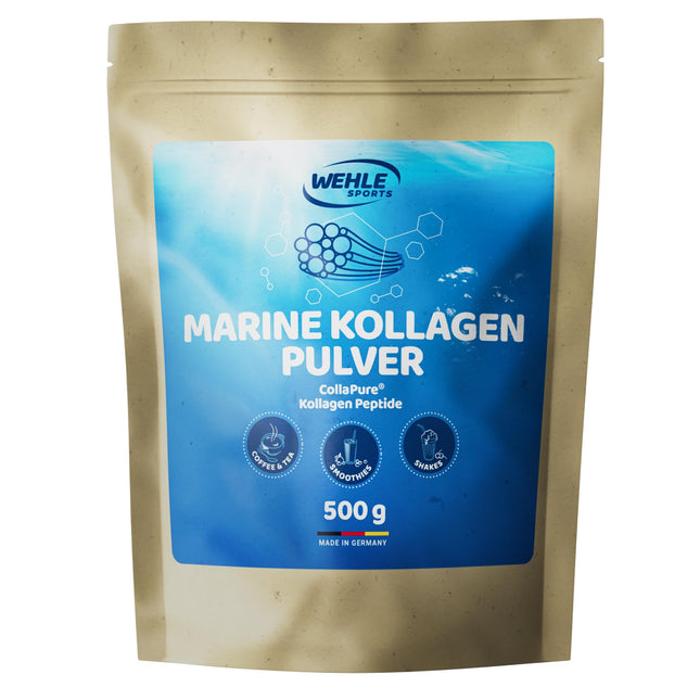 Marine Collagen Powder 500g - Bioactive Collagen Hydrolysate Peptides - Branded Raw Material CollaPure® - Wehle Sports Fish Collagen - Neutral