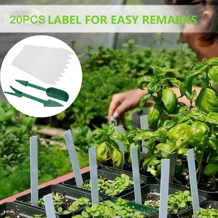Indoor greenhouse cultivation box, 3 pieces 36 cells, mini greenhouse cultivation set, cultivation tray with cover, greenhouse plastic cultivation trays, with 2 small garden tools + 20 plant labels