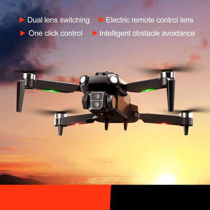 RC Drone, 4K Dual Camera, 50x Zoom, 4-Sided Obstacle Avoidance, Optical Power Positioning Hovering, WiFi Remote Control Gravity Sensing Quadcopter with LED Light